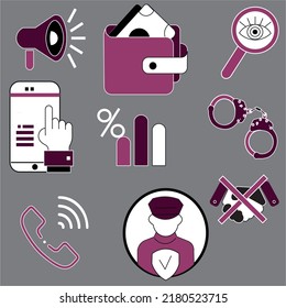 vector image of different items for presentations