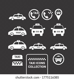 Vector image. Different transport icons. Basic solid icons.