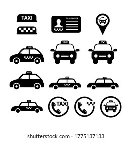 Vector image. Different transport icons. Basic solid icons.