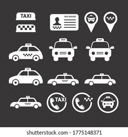 Vector image. Different transport icons. Basic solid icons.