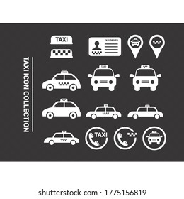 Vector image. Different transport icons. Basic solid icons.