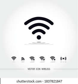 Vector image. Different wireless icons.