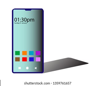 vector image of digital phone