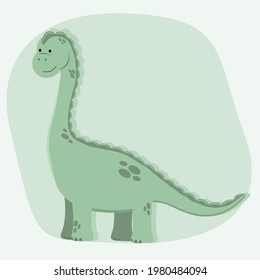 Vector image of a dinosaur. Cute children's character. Flat illustration.
