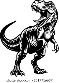 vector image of dinosaur silhouette