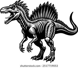 vector image of dinosaur silhouette