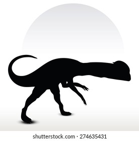 Vector Image - dinosaurs dilophosaurus isolated on white background