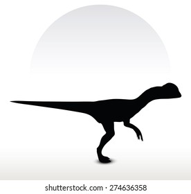 Vector Image - dinosaurs dilophosaurus isolated on white background
