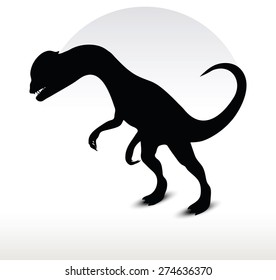 Vector Image - dinosaurs dilophosaurus isolated on white background
