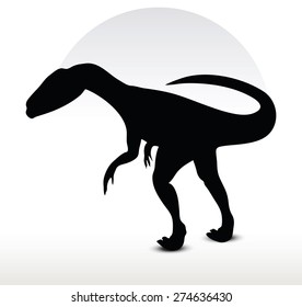 Vector Image - dinosaurs dilophosaurus isolated on white background
