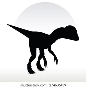 Vector Image - dinosaurs dilophosaurus isolated on white background