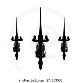 Vector Image - dinosaurs trex skeleton isolated on white background
