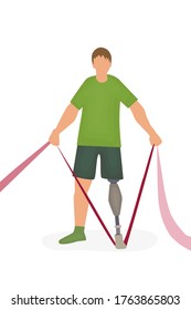 Vector image of a disabled person.
