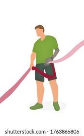 Vector image of a disabled person.
