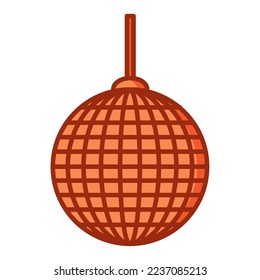 vector image disco ball icon with white background