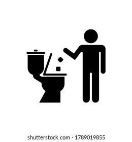 Stick Figure Cleaning Toilet Stock Vector (Royalty Free) 332027732