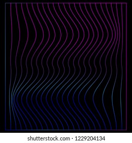 Vector image of distorted holographic pearly neon mesh. Vaporwave cyberpunk illustration EPS 10