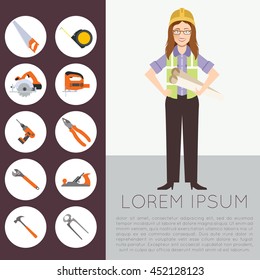 Vector image of the diy tools banner