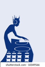 vector image of DJ's silhouette
