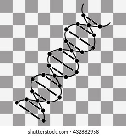 Vector image DNA Drawing on transparency