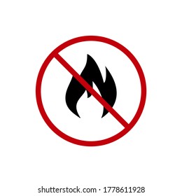 Vector image. Do not fire pictogram. 