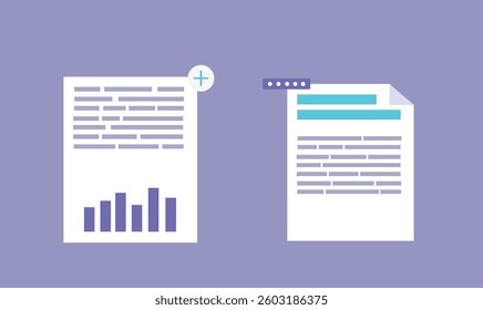 vector image of document sheet