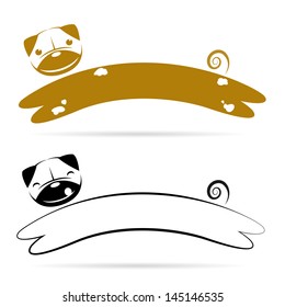 Vector image of an dog