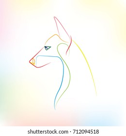 Vector image of an dog .vector background