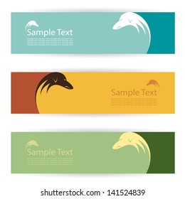 Vector image of an dog banners .