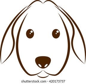 Vector image of an dog Beagle on white background.