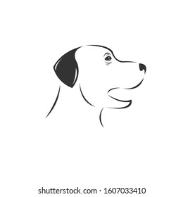 Vector image of an Dog black and white. design style. animal. art. symbol. logo. Illustrator. on white background. Mammals