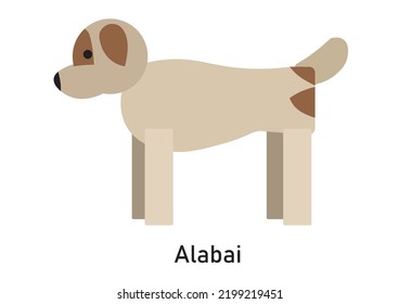 vector image of a dog breed Alabai