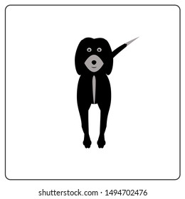 Vector image of an dog cocker on white background