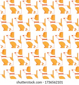 Vector image of a dog. Color pattern. Great for textile and packaging applications.