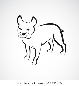 Vector image of an dog design on white background