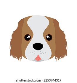 vector image dog face icon with white background