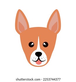 vector image dog face icon with white background