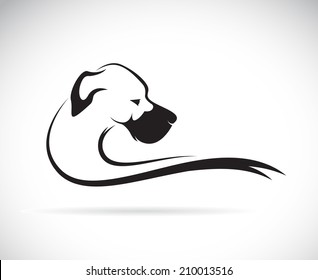 Vector image of an dog (great dane) on white background