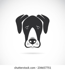 Vector image of an dog (Great Dane) on white background