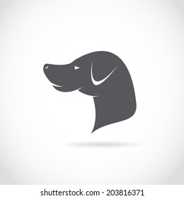 Vector image of an dog head on white background