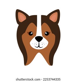 vector image. dog icon on white background