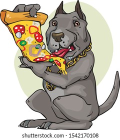 Vector image of a dog. Illustration is made on a white isolated background.