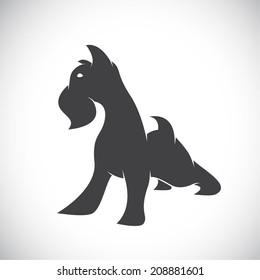 Vector image of an dog (Irish terrier) on white background