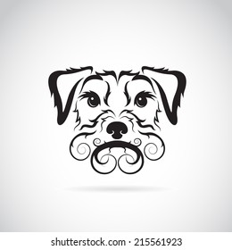 Vector image of an dog (Irish terrier) on white background