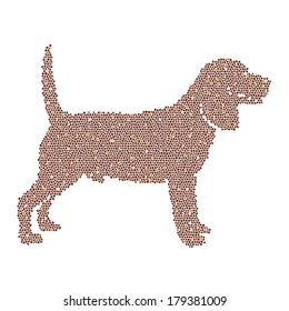 Vector image of an dog labrador design on white background