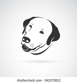 Vector image of an dog labrador head on white background, Animals
