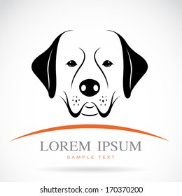 Vector image of an dog Labrador on white background