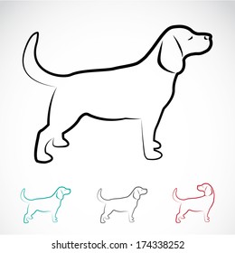 Vector image of a dog labrador on white background