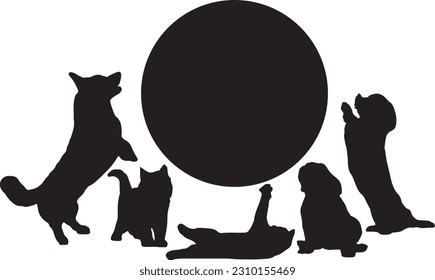 Vector image of an dog Labrador on white background