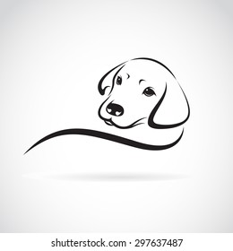 Vector image of an dog labrador on white background